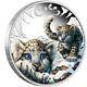 2016 Perth Mint Tuvalu Snow Leopard Cubs 1/2 Oz Silver Proof withBox and COA
