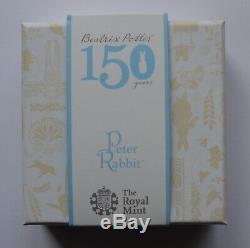 2016 Peter Rabbit Silver Proof 50p Fifty Pence Beatrix Potter Coin COA 5162