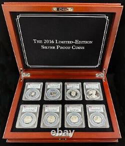 2016 Silver PROOF Coin Set with Silver Eagle PCGS PR70 DCAM 8 Total SCARCE