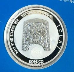 2016 South Korea 1 Oz Silver 1 Clay Chiwoo Cheonwang Proof Medallion in OGP