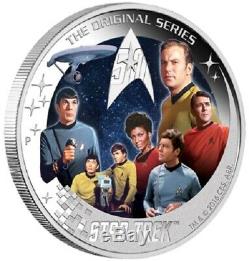 2016 Star Trek U. S. S Enterprise NCC-1701 Crew 2oz Silver Proof Coin Perth Mint