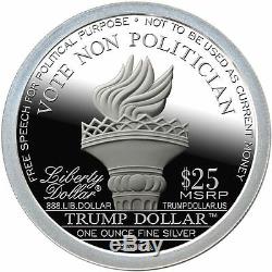 2016 Trump Dollar 1 oz Gold (XTRA RARE), Silver & Copper 3 Round Coin Proof Set