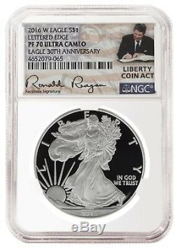 2016 W 1oz Silver Eagle Proof NGC PF70 Ultra Cameo Liberty Coin Act Label