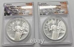 2016 W & S American Silver Liberty Medal Anacs Pr70 First Strike