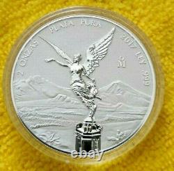 2017 2 oz Silver Libertad REVERSE PROOF Coin in Capsule Mintage of 2,000 ONLY