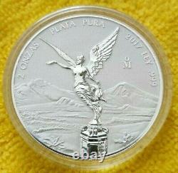 2017 2 oz Silver Libertad REVERSE PROOF Coin in Capsule Mintage of 2,000 ONLY