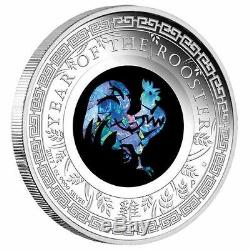 2017 Australia OPAL LUNAR Year of the ROOSTER 1oz Silver Proof Coin NGC PF69 ER