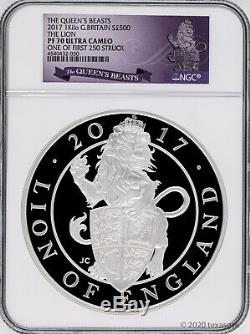 2017 Great Britain Queen's Beast Lion Kilo Silver Proof Coin NGC PF70 UltraCameo