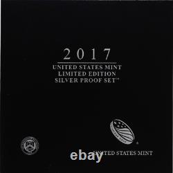 2017 Limited Edition Silver Proof Set Black Box & COA 7 Coins and Silver Eagle