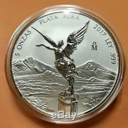 2017 Mexico Silver Libertad 5 Oz Reverse Proof coin
