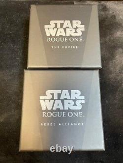 2017 Niue Star Wars Rogue One The Empire+ Rebel Alliance 1oz Silver Proof Coins