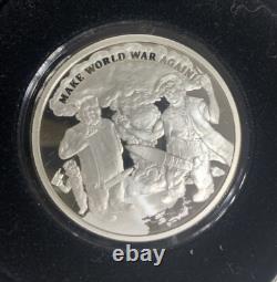 2017 Silver Shield 1 oz Silver Proof TRUMP MAKE WORLD WAR AGAIN Members Only