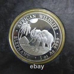 2017 Somalia African Wildlife 4 Coin Silver Proof Elephant Set