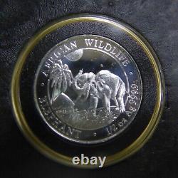 2017 Somalia African Wildlife 4 Coin Silver Proof Elephant Set