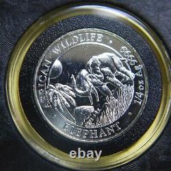 2017 Somalia African Wildlife 4 Coin Silver Proof Elephant Set