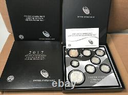 2017 US Mint Limited Edition SILVER PROOF Set 8 Coins Eagle Kennedy Quarter 17RC