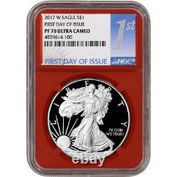 2017-W American Silver Eagle Proof NGC PF70 UCAM First Day Issue 1st Red