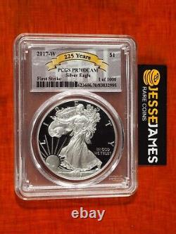 2017 W Proof Silver Eagle Pcgs Pr70 Dcam First Strike 225 Years 1 Of 1000 Label