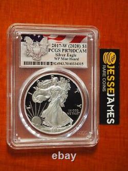2017 W Proof Silver Eagle Pcgs Pr70 Dcam From'2020 West Point Mint Hoard' Label
