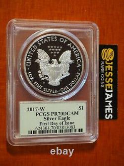 2017 W Proof Silver Eagle Pcgs Pr70 Dcam Thomas Cleveland First Day Of Issue Fdi