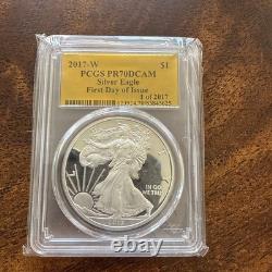 2017-w Silver Eagle Pr 70 Dcam
