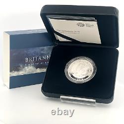 2018 £2 Royal Mint Britannia Proof 1oz Silver 7,150 Mintage Box/COA