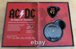 2018 $5 AC/DC 45 Years of Thunder SILVER Nickel Plated Triangular Proof Coin
