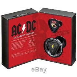 2018 AC/DC 45 Years of Thunder $5 Silver Nickel Plated Proof Coin Australian