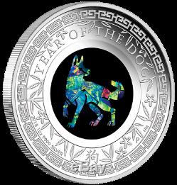 2018 Australian Opal Lunar Series -Year of the Dog 1oz Silver Proof Coin