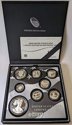 2018 LTD ED SILVER PROOF SET 8-pc