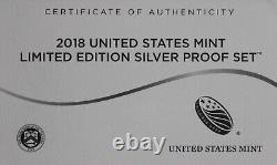 2018 Limited Edition Silver Proof Set Exact Coins In Pics Mint Box & COA 8025