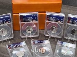 2018 S ANACS SILVER RP 70 DCAM 10 COIN SET Philadelphia Release First Strike