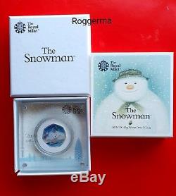 2018 Snowman 50p Silver Proof Christmas coloured coin RoyalMint limited edition