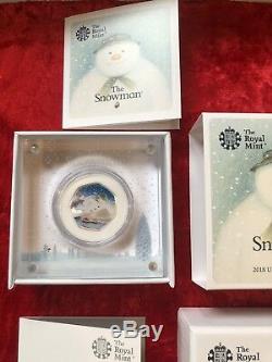 2018 Snowman 50p coin Silver Proof Royal Mint Coa Certificate