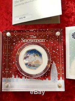 2018 Snowman 50p coin Silver Proof Royal Mint Coa Certificate