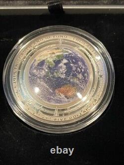 2018 The Earth & Beyond Series The Earth $5 Silver Proof Domed Coin COA