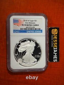 2018 W Proof Silver Eagle Ngc Pf70 Ultra Cameo First Releases United States Labl