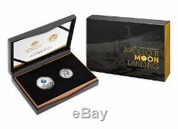 2019 50th Anniversary of the Lunar Landing $5 & Half Dollar Proof Domed Coin