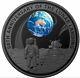 2019 MOON LANDING 50th ANNIVERSARY DOMED Blackout Silver Proof Coin
