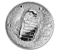 2019-P Proof Apollo 11 50th Anniversary 5 Oz Silver Coin Complete BOX & COA