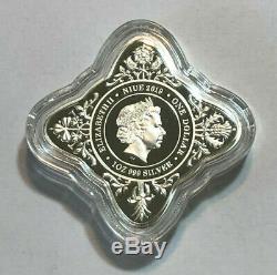 2019 Royal Tour of Canada 1939-2029 $1 Pure Silver Proof Star Shaped Coin Niue