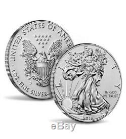 2019-S American Eagle One Ounce Silver Enhanced Reverse Proof Coin 2X UNOPENED