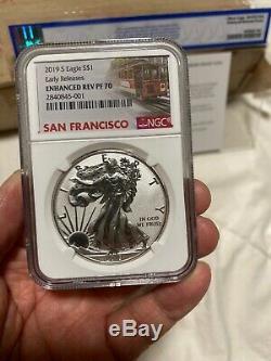 2019-S American Eagle One Ounce Silver Enhanced Reverse Proof Coin NGC PF 70