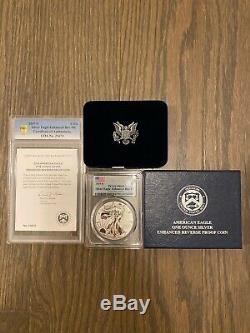 2019 S American Eagle One Ounce Silver Enhanced Reverse Proof Coin Pcgs Pr69