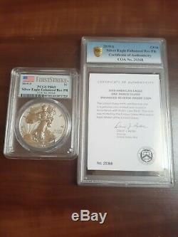 2019 S American Eagle One Ounce Silver Enhanced Reverse Proof Coin Pcgs Pr 69