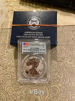 2019 S American Eagle One Ounce Silver Enhanced Reverse Proof Coin Pr69 Pcgs