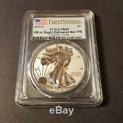 2019-S American Eagle Silver Enhanced Reverse Proof Coin IN HAND FIRST STRIKE