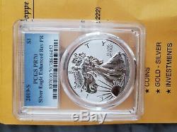 2019-S American Silver Eagle 1 oz Silver Enhanced Reverse Proof Coin PR70