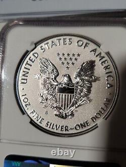 2019 S Enhanced Reverse Proof Silver Eagle Pf 69 Comes in Scrach Resist. Holder