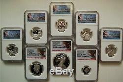 2019 S Limited Edition 8 Coin Silver Proof Set NGC PF 70 Early Releases 2 Labels